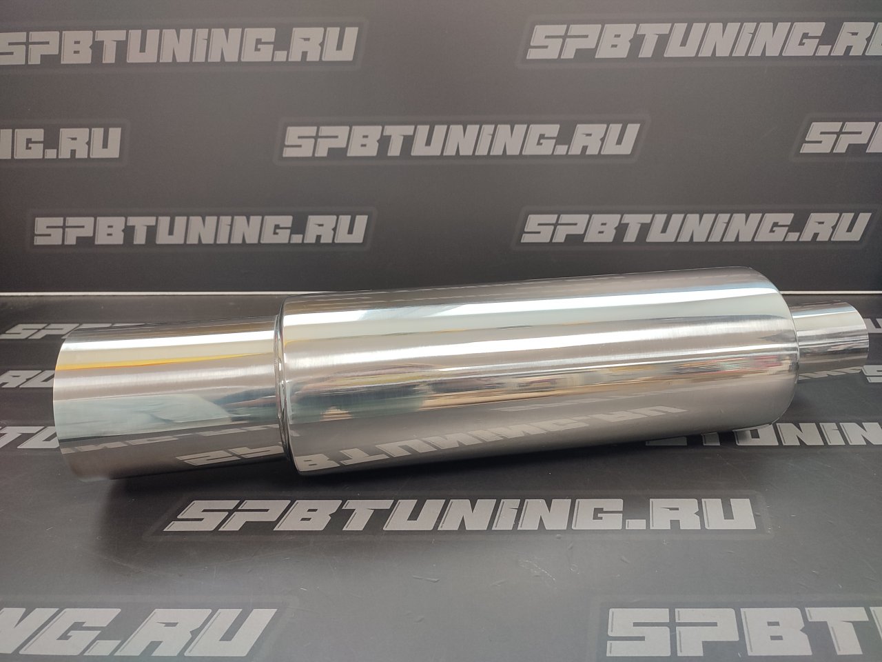 Бочка выхлопная HKS Hi-Power style малая вход 76мм выход 102мм