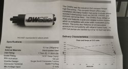 Топливный насос DeatschWerks 265л\ч Subaru BRZ \ WRX 2015-18, Toyota 86 DW300 (серия: компакт)