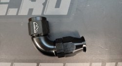 Фитинг полнопоточный AN8 90° Full Flow для тефлонового шланга PTFE