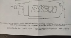 DeatschWerks насос топливный 340л\ч MMC Evo 8, 9 DW300