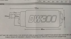 DeatschWerks насос топливный 340л\ч BMW E36 DW300