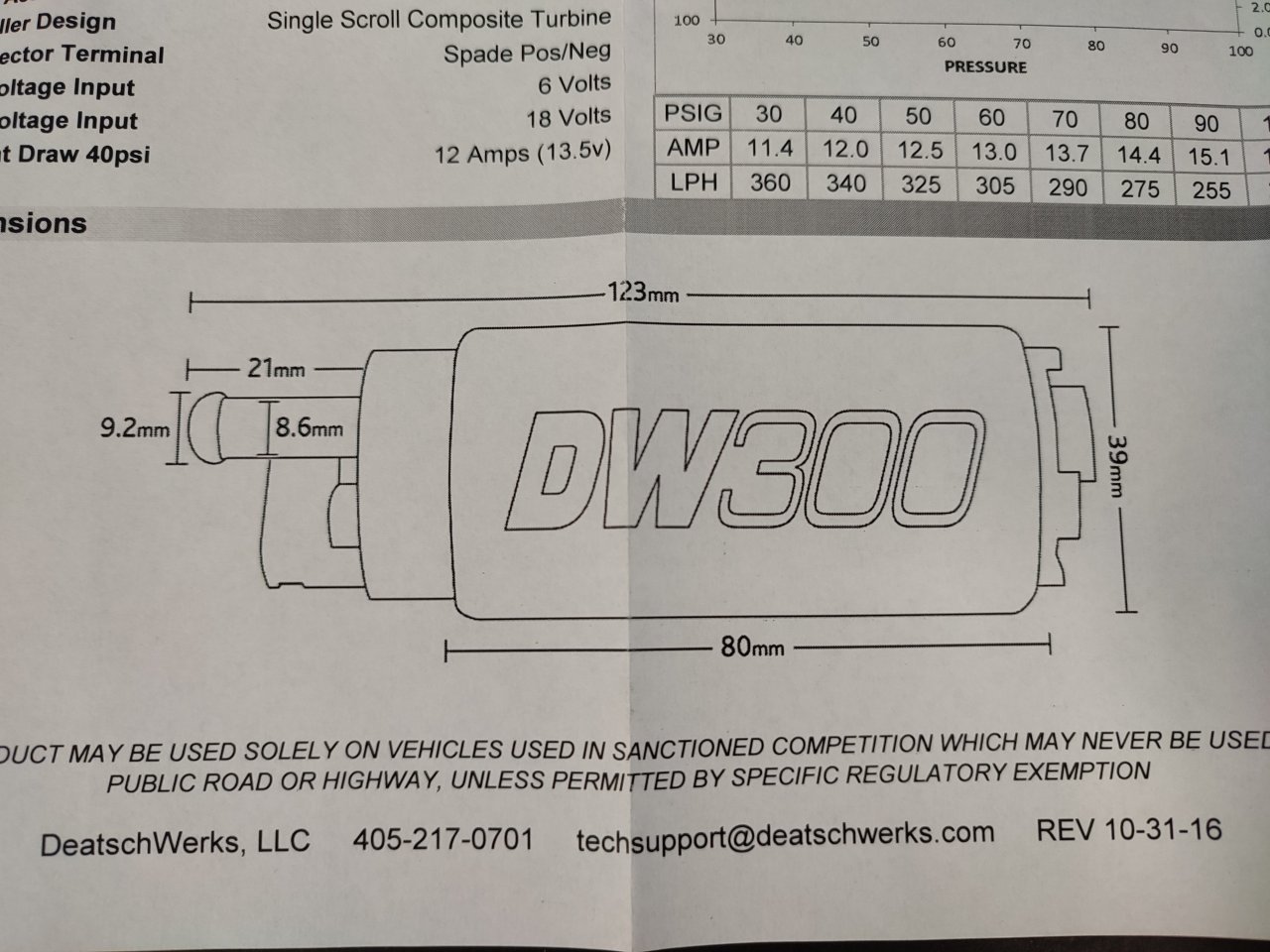 DeatschWerks насос топливный 340л\ч Mazda RX8 DW300