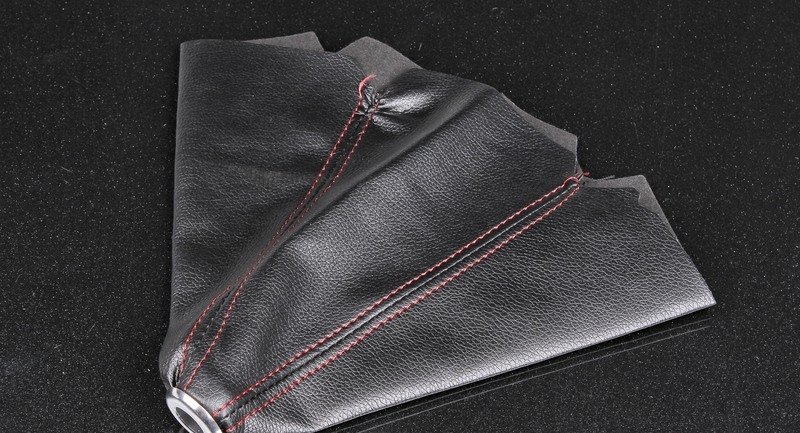 Чехол КПП, красная строчка, кожа