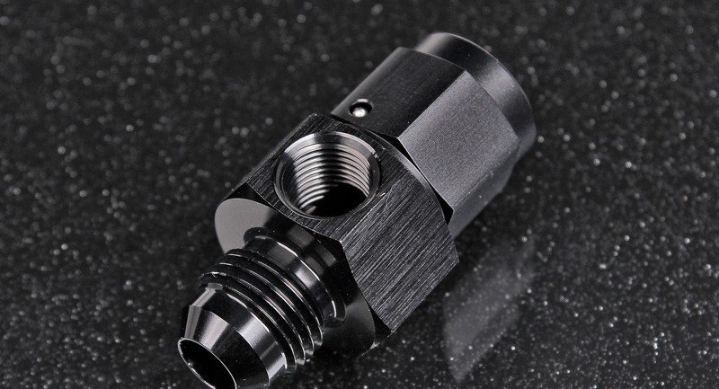 Адаптер под датчик NPT1/8", М AN6 - П AN6, алюминий