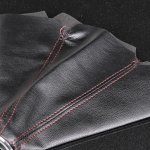 Чехол КПП, красная строчка, кожа