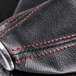 Чехол КПП, красная строчка, кожа