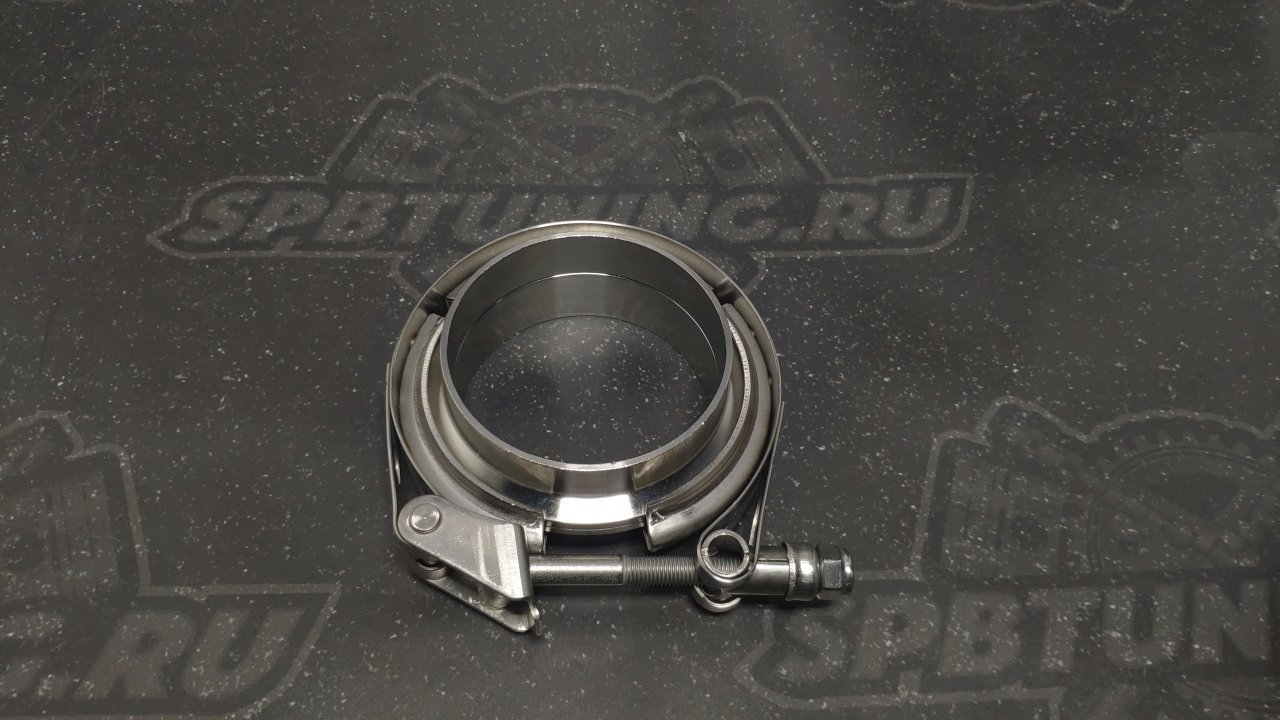 V-band с фланцами 1,75" (45мм) с проточкой и быстросъёмом