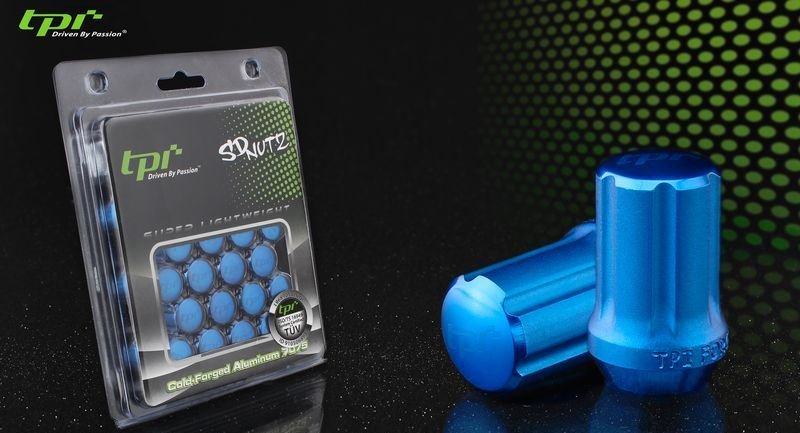 Гайки колесные 12*1,25*33 конус, 20 шт. и спецключ, алюминий, синие