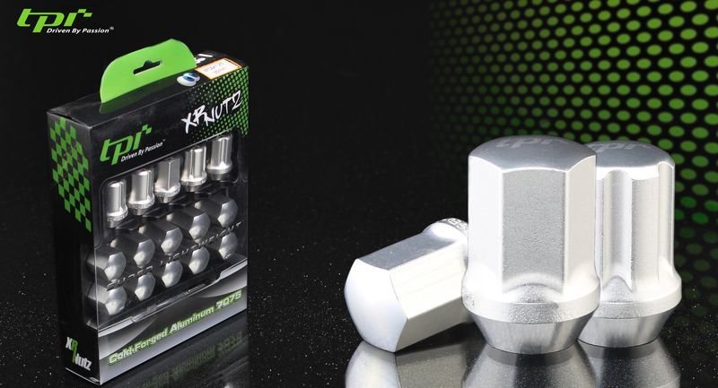 Гайки колесные 12*1,25*33 конус, 16 шт. и 4 секретки, алюминий, серебрянные