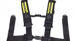 Ремни безопасности Beltenick 4-х точечные со стандартной застежкой, черные