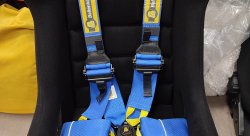 Ремни безопасности Beltenick, 6-ти точечные под Ханс, Омологация до 2027г. синие