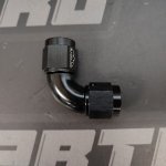 Адаптер AN6 - AN6 (мама-мама), 90°, алюминий