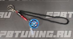 Брелок стойка с диском синий